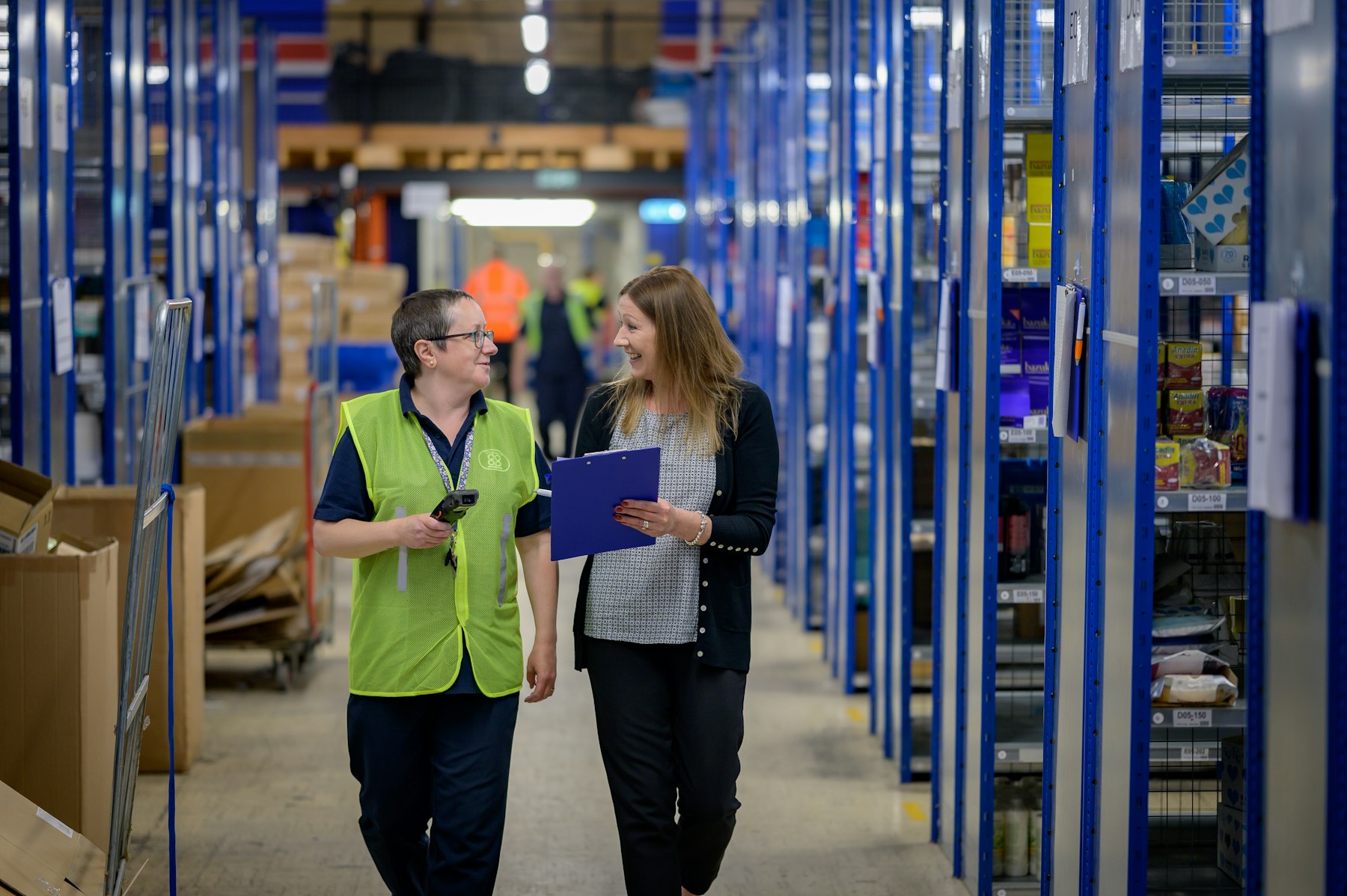 Warehouse team on shift